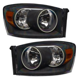 Dodge Ram Headlight Assemblies - ORACLE Lighting - ColorSHIFT 2.0 - Black - `07-`08
